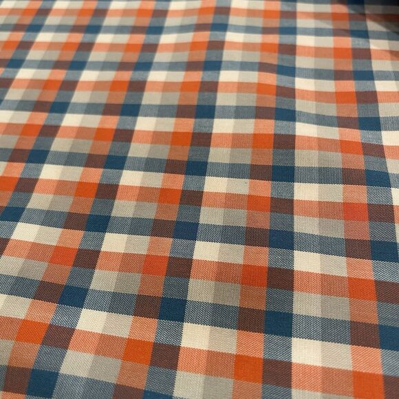 LL Bean Mens Tall Tattersall Orange Plaid Traditional Fit Button Down Outdoor XL - Picture 8 of 13